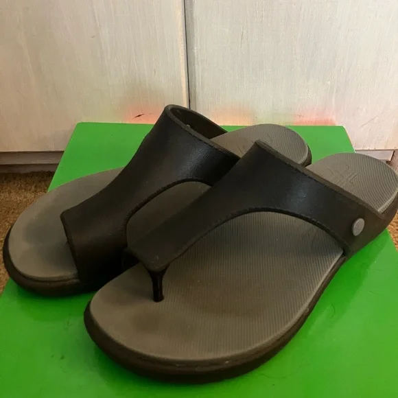 Dansko Black and Gray Slide Sandals - Picture 1 of 5